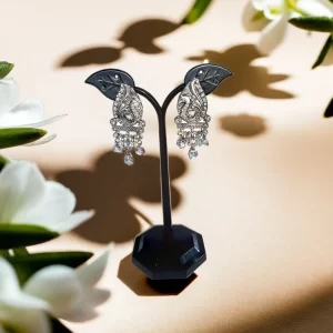 Peacock inspired oxidised Dangler