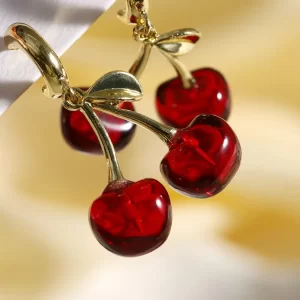 Cute Cherry Alloy Ear Studs