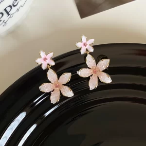 Pastoral Flower Alloy Drop Earrings